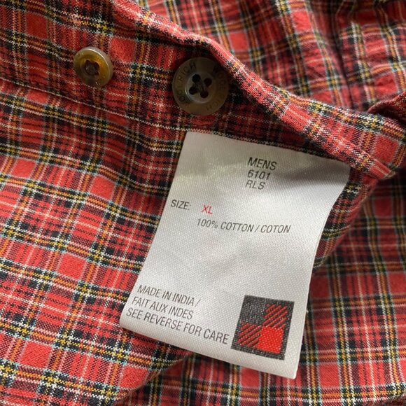 Woolrich Shirt Mens XL Red Tartan Plaid Original Outdoor Wear‎ Button-Down Hike - Picture 8 of 16